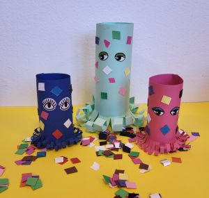 färgglada bläckfiskar