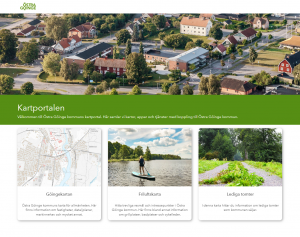 Skärmbild på hur det ser ut inne i Kartportalen.