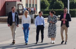 Fr.v Daniel Jönsson Lyckestam, Elisabeth Svantesson, Ulf Kristersson, Caroline Borgqvist och Patric Åberg